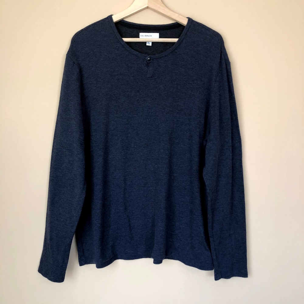 Calibrate DK Gray Knit Shirt Sz XL